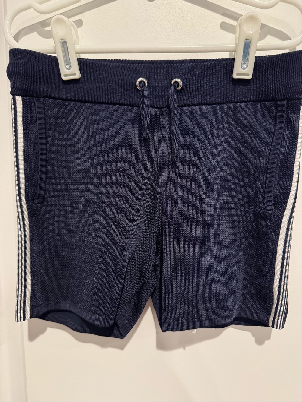 Reiss Navy Knit Shorts with White Tipping